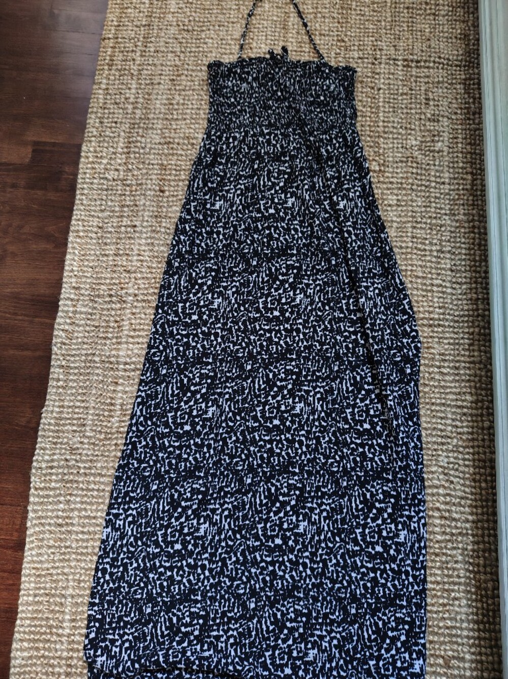 Marks & Spencer Black and White Printed Maxi Dress